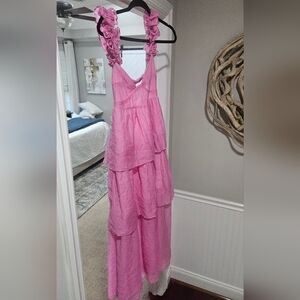 SO ME Flowy Tiered Ruffle Dress - Small